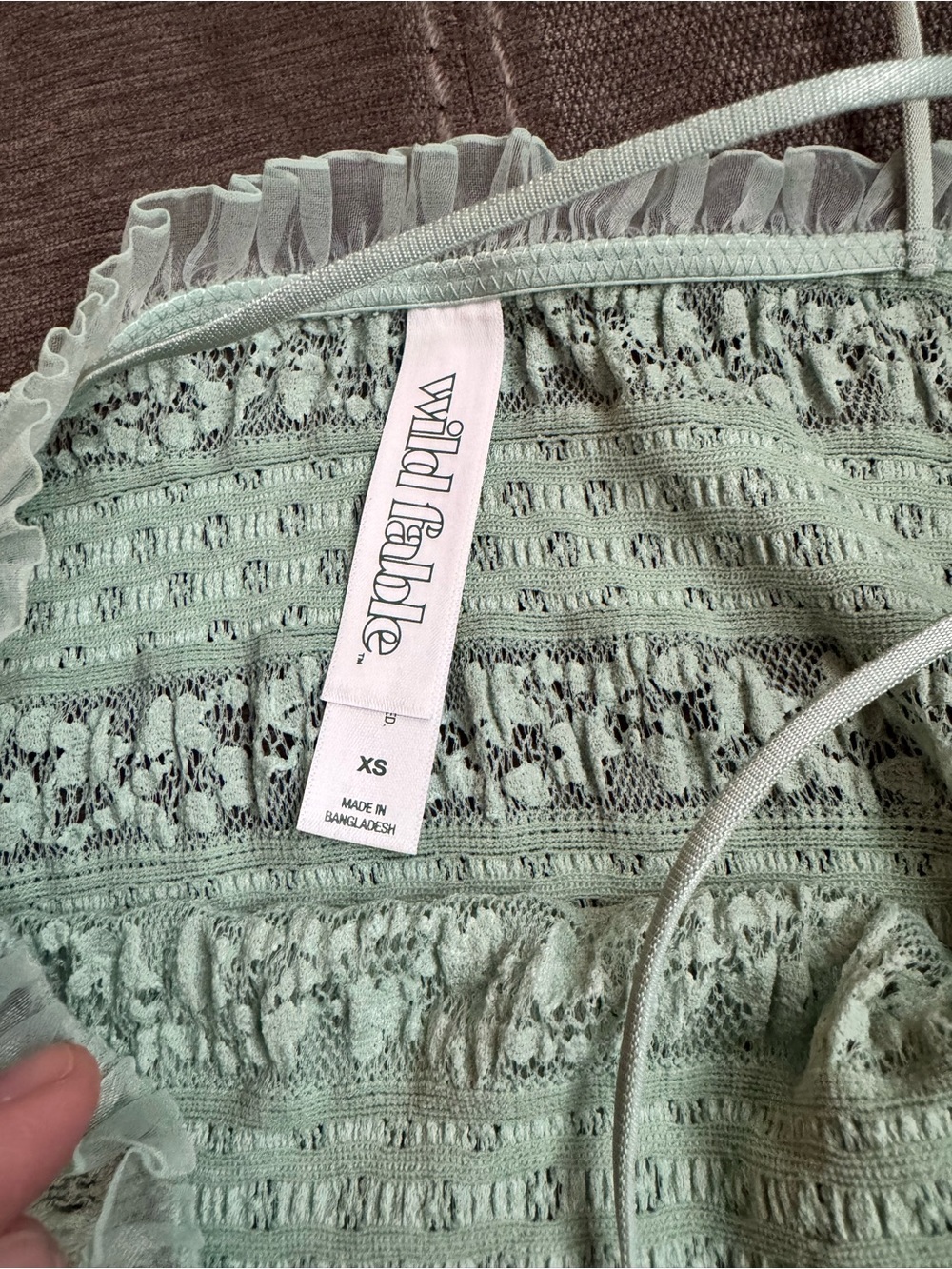 wild fable Mint Lace Ruffle Intimates